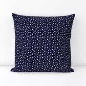 Rainbow Stars on Navy Blue - White Shadow - Small Scale