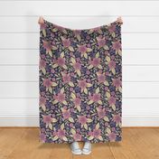 Pink, Purple & Cream Floral/Botanical Pattern