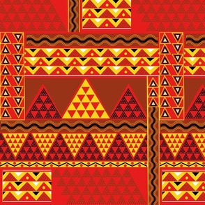 mountain triangles- red/yellow