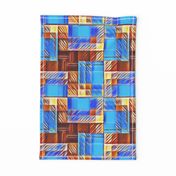 Modified Plaid in Brown and Bright Blue