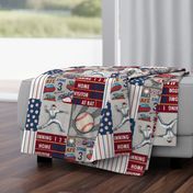 Baseball Patchwork Wholecloth Sandlot Sports