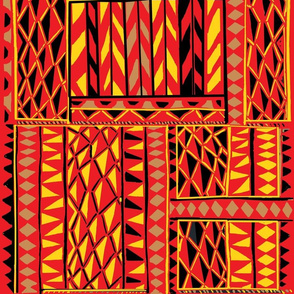 Royal Hawaiian_mountain tapa-yellow/red