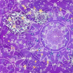 Purple Zodiac Tea Towel Time