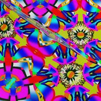 Gene Martin  Layered Abstract  Floral Shapes