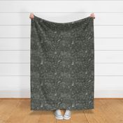 Camping distressed sage green canvas look