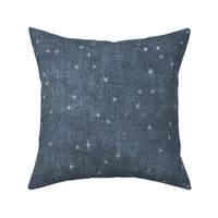 distressed mid-blue denim texture with stars