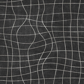 topography grid charcoal black canvas look