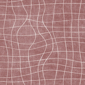 topography grid rose pink canvas look