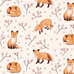 Sweet playful foxes (larger scale)