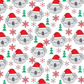 Christmas Koala Faces with Santa Hats