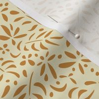 Damask Inspired:  Ochre on Cream  [small scale]