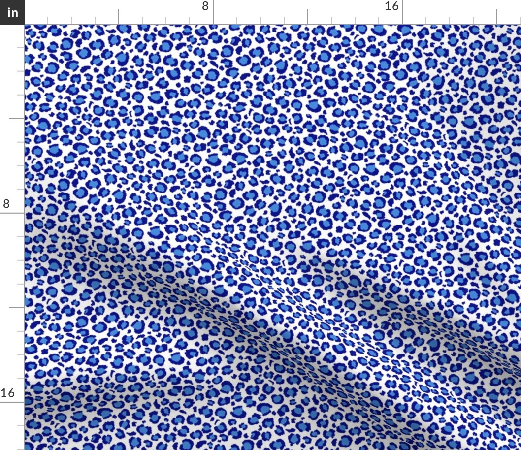 Blue and White Porcelain Leopard Print