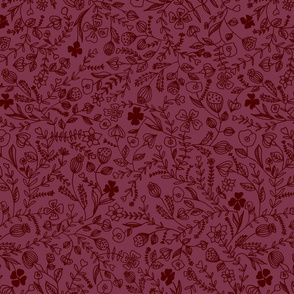 flowers dark bordo