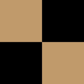 Six Inch Camel Brown and Black Checkerboard Squares