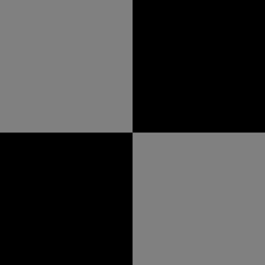 Six Inch Medium Gray and Black Checkerboard Squares