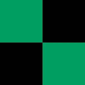 Six Inch Shamrock Green and Black Checkerboard Squares