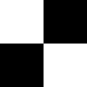 Six Inch Black and White Checkerboard Squares