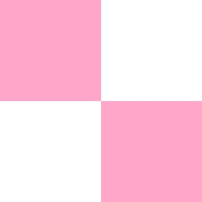 Six Inch Carnation Pink and White Checkerboard Squares