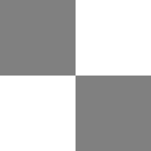 Six Inch Medium Gray and White Checkerboard Squares