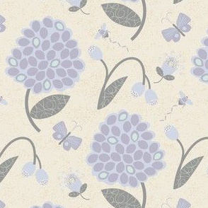 Hydrangea / purple flower / dust