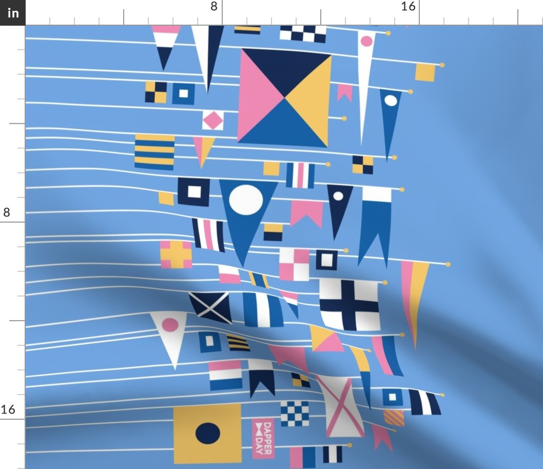 Flags Ahoy {Border Print in Sky}