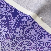 zodiac tea towel mandala in vibrant blues