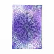 zodiac tea towel mandala in vibrant blues