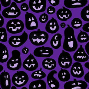 pumpkin faces purple