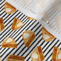 (1" scale) Pumpkin Pie Slice - fall dessert - thanksgiving - black stripes - LAD19BS