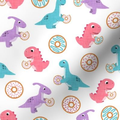 Dinos and Donuts - pink, purple, blue - doughnuts and dinosaurs - LAD19