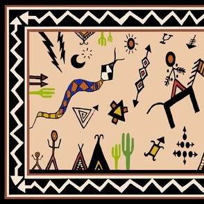 Arizona Petroglyph Tea Towel 