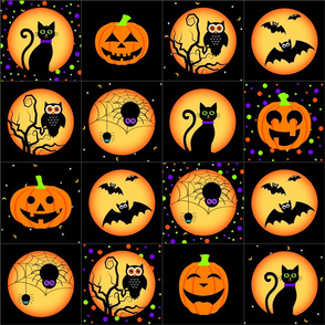 Halloween Night Cuties - squares