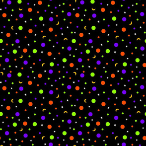 Halloween Dots, Stars and Moons