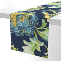  Chintz yellow navy