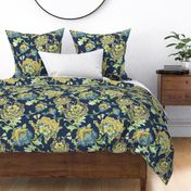  Chintz yellow navy50