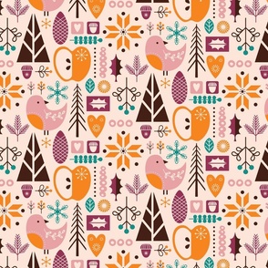 Scandi florals - candy - small scale