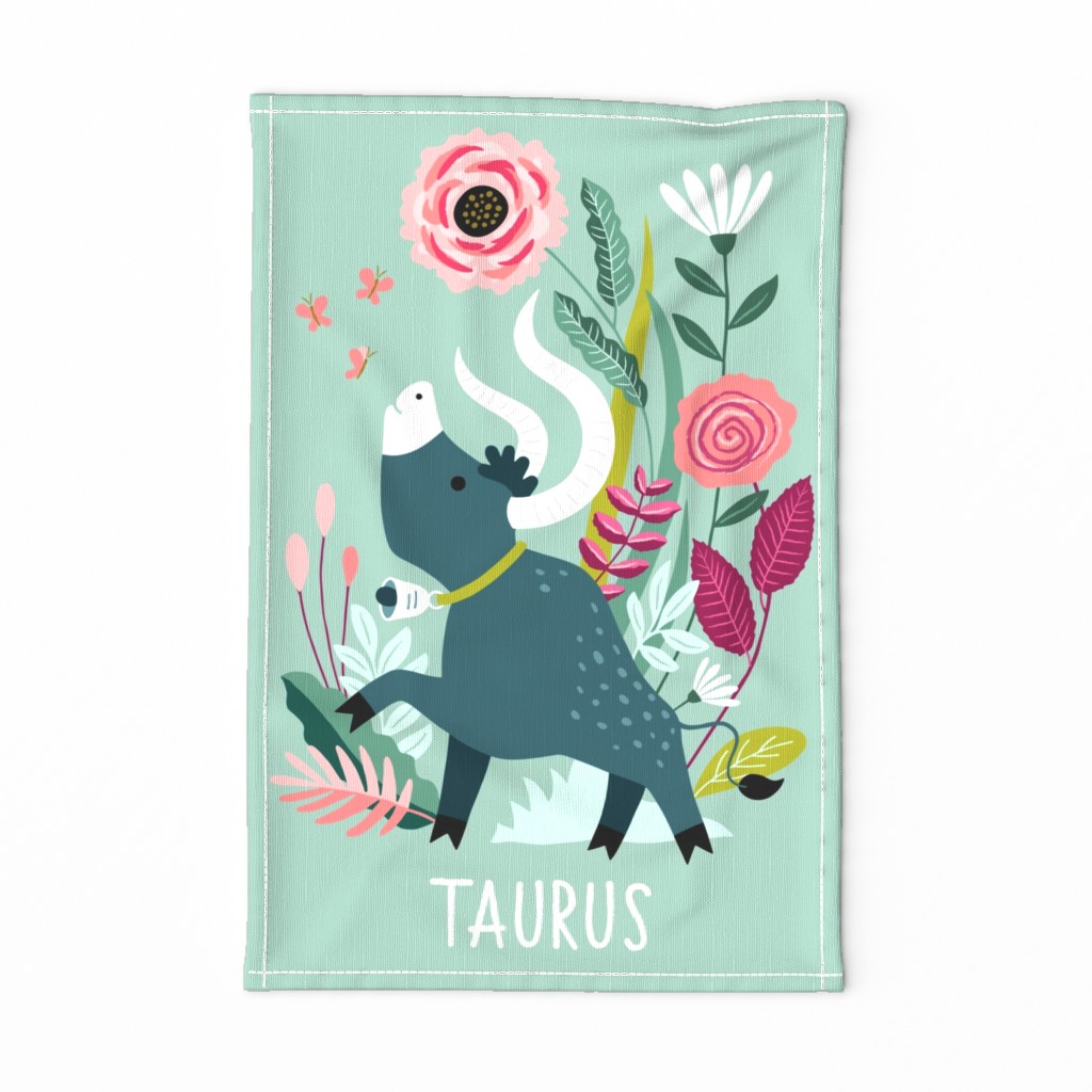 Taurus Spring tea towel