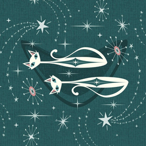 Retro Star Cats  © Christine Duffield