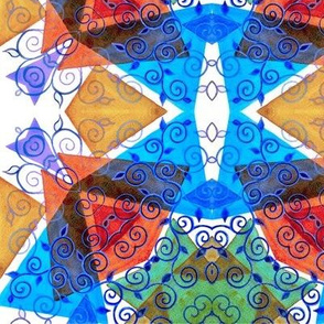 Watercolor Kaleidoscope I