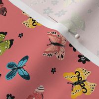 Colorful Butterflies-Pink