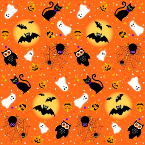 Halloween Cuties over Orange