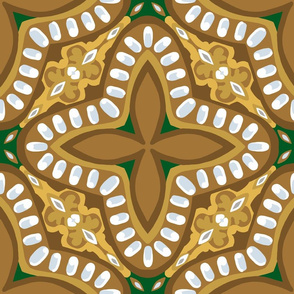 18" Gingerbread Square 2 | Green
