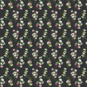 Petite Black Chintz Floral