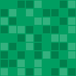 Jumbo Mosaic Squares in Shades of Shamrock Green