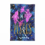 Pisces tea towel and wall hanging