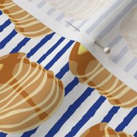 Pancake stacks - blue stripes  - LAD19