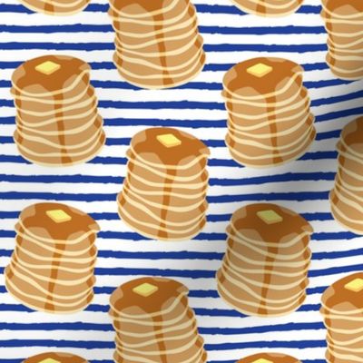 Pancake stacks - blue stripes  - LAD19