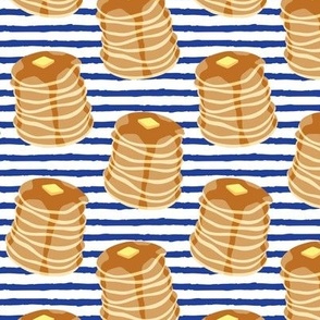 Pancake stacks - blue stripes  - LAD19