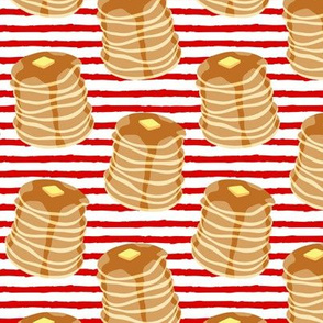 Pancake stacks - red stripes  - LAD19