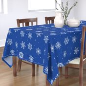 Christmas Folk Snowflakes- Blue